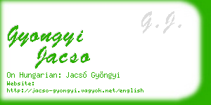 gyongyi jacso business card